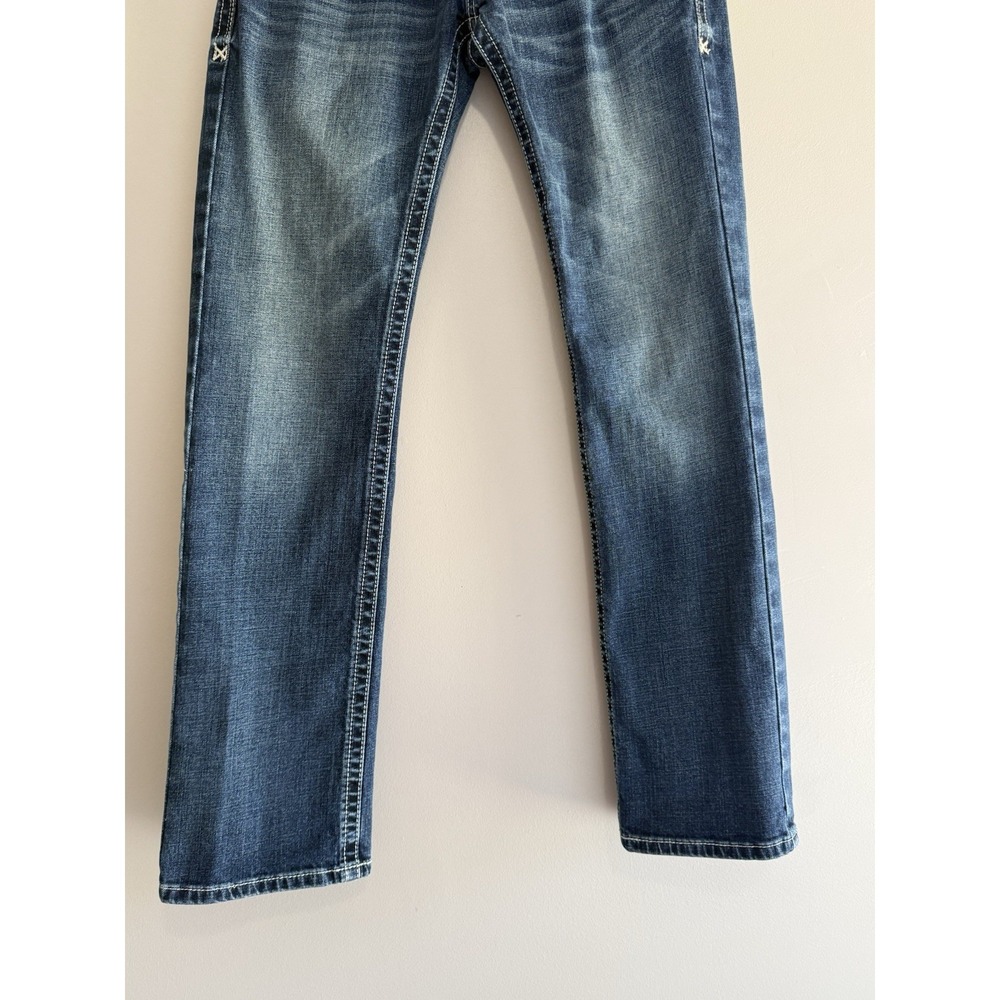 Ariat M7 Rocker Jeans Mens 32x34 Stretch Slim Fit Straight Coltrane Medium Wash - Picture 4 of 16